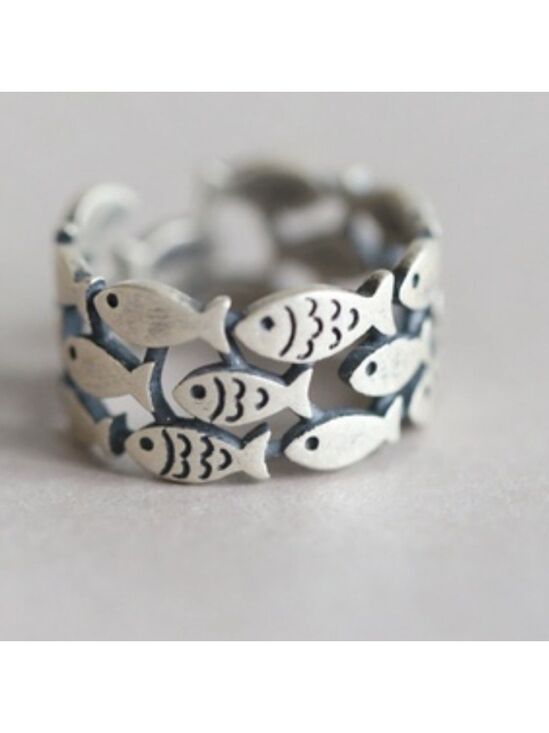 Boutique. Jewelry - Fisher of Men swimming fish titanium stainless steel boutique adjustable ring